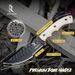 10-inch Handmade Fixed Blade Tracker Hunting Knife With Sheath, Featuring A Camel Bone Handle And Full Tang 1095C High Carbon Steel Construction, Desi_desvips.com