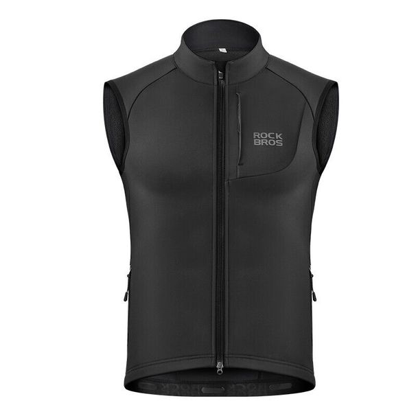 ROCKBROS Winter Warm Cycling Vest, Fleece Vest, Windproof Sleeveless Jacket, Sizes M - 3XL_desvips.com