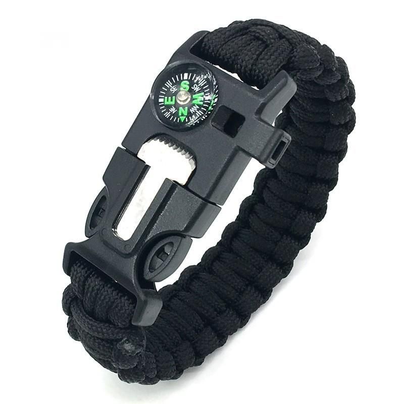 Survival Multifunctional 5-in-1 Outdoor Paracord Camping Adventure Seven-Core Bracelet_desvips.com