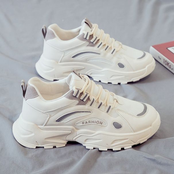 2025 New Summer Breathable Casual Sports Mesh Men's Running Height Increasing White Dad Trendy Shoes_desvips.com