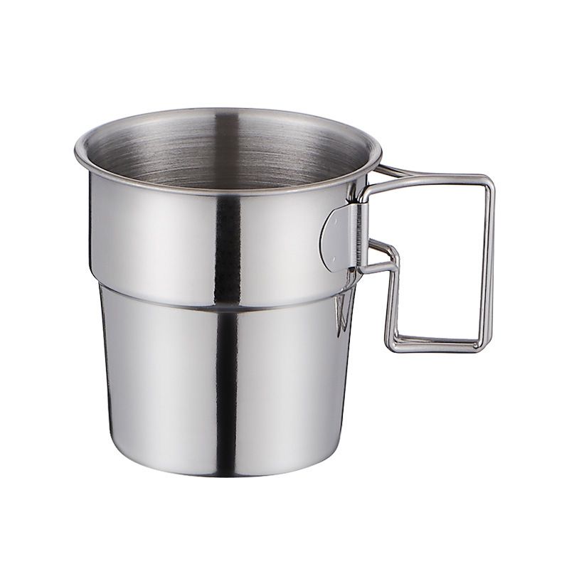 304 Stainless Steel Camping Cup Set - 4 Pack, Foldable & Portable For Hiking, Picnic & Outdoor Activities (BPA-Free, Durable Design)_desvips.com