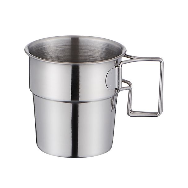 304 Stainless Steel Camping Cup Set - 4 Pack, Foldable & Portable For Hiking, Picnic & Outdoor Activities (BPA-Free, Durable Design)_desvips.com