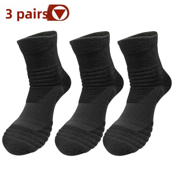 Special Offer 3 Pairs Professional Sports Thickened Towel Bottom Basketball Mid-Calf Short-Calf Training Long Cushioning_desvips.com