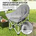 Padded Folding Camping Chair – Portable Moon Chair With Side Pocket & Carry Bag Supports Up To 120KG Ideal For Outdoor Camping & Picnics_desvips.com
