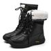 Women's Outdoor Winter Boots With Fur Lining - Lace Up Ankle Snow Shoes For Women Plus Size Available_desvips.com