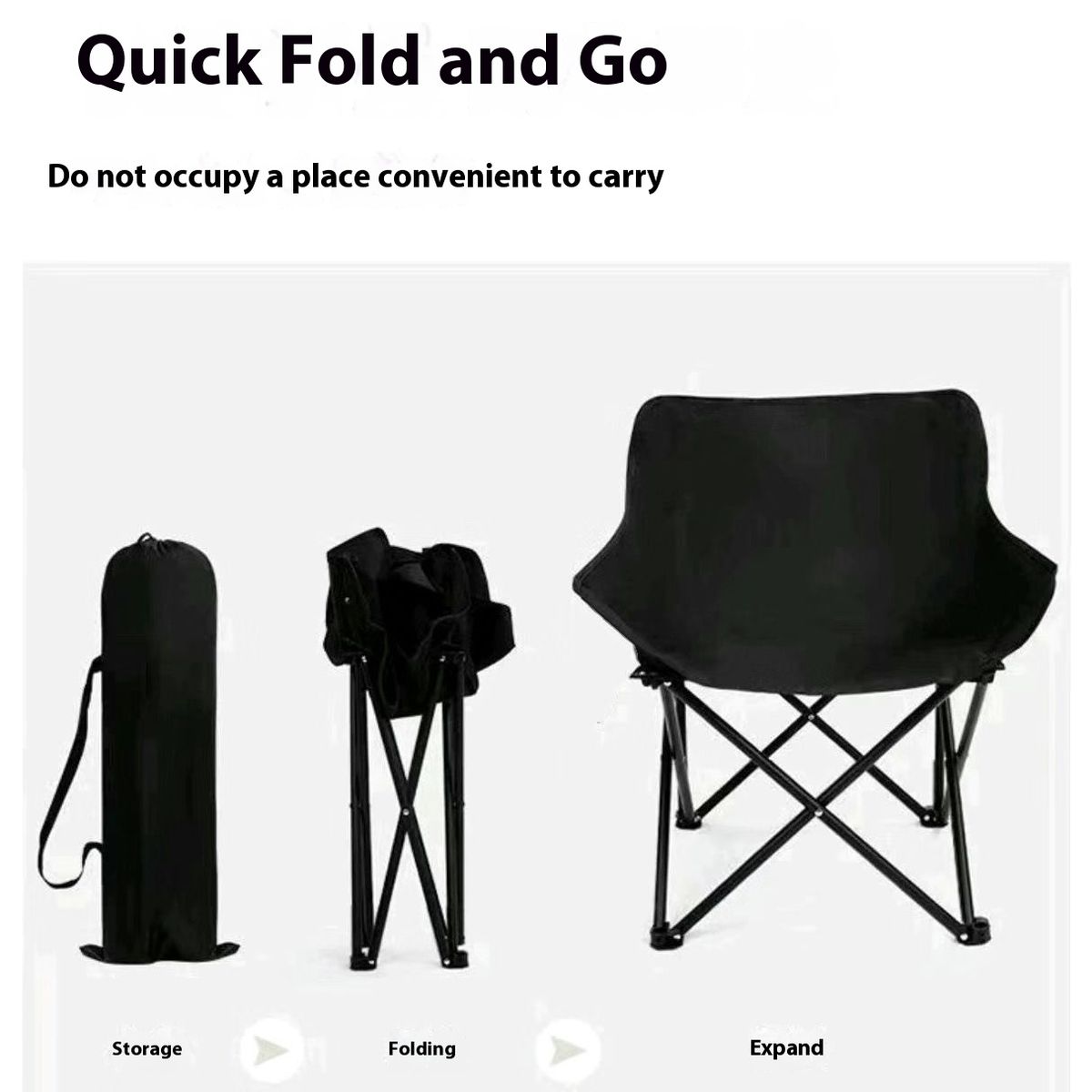 Camping Picnic Art Sketching Chair Portable Lightweight Fishing Stool Outdoor Moon Recliner Folding Bed_desvips.com