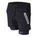 2022 Spors Shors Spring/summer New Syle Wih Zipper Pockes, Srechy Baskeball Shors, Wo-in-one Faux Wo-piece_desvips.com