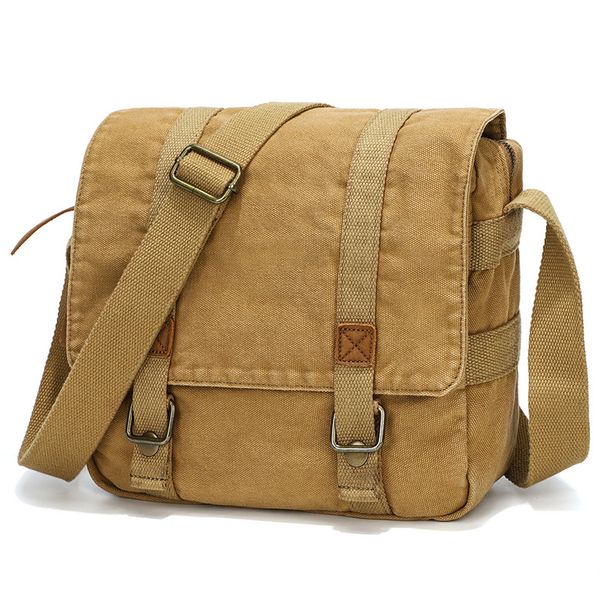 World War II Paratroopers Retro Military Style Canvas Shoulder Messenger Outdoor Leisure Cargo Crossbody Bag Men's_desvips.com