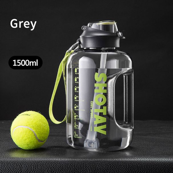 2 Liter Water Bottle with Straw Large Portable Travel Bottles For Training Sport Fitness Cup with Time Scale BPA Free_desvips.com