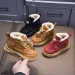 Toddler PU Leather Snow Children Thick Warm Boy's Cotton Anti-slip Girl Fur Boots For Cutefeet Kids Winter Plush Shoes_desvips.com