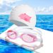 Waterproof Ear-protecting Silicone Swim Cap For Children And Adults, Universal, Cartoon Print, Non-tightening,_desvips.com
