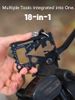 18-in-1 Tool Card, Strong Steel Multi-Function Bottle/Can Opener, Screwdriver, Wrench & Folding EDC Tools Card_desvips.com