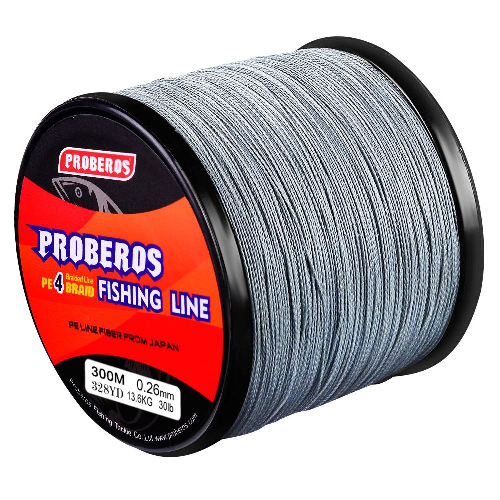 Fishing Lines 4 Braided 300m Fishing Line PE Braided Strong Horse Grey/yellow/blue/green/red Fishing Line Suitable For Rocky Fishing And Sea Fishing_desvips.com