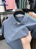 Navigare Italian Small Sailboat Short Polo Shirt Men's Summer Mulberry Silk High-End Half Sleeve T-Shirt_desvips.com
