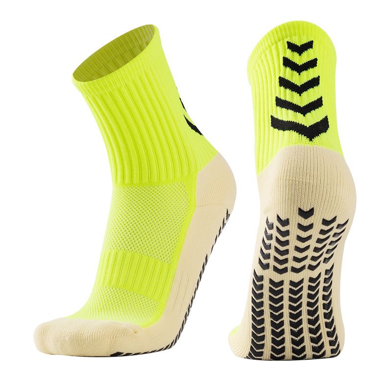 Male God Soccer Socks Non-Slip Floor Training Socks Terry Cloth Sole Mid Calf Thickened Professional Sports_desvips.com