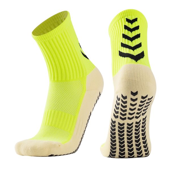 Male God Soccer Socks Non-Slip Floor Training Socks Terry Cloth Sole Mid Calf Thickened Professional Sports_desvips.com