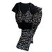 Women's Clothing Sports suits for women summer new style fashionable versatile high-end black short-sleeved wide-leg pants two-piece suit_desvips.com