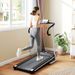Tapis Roulant Pieghevole Con Inclinazione, Tapis Roulant Elettrico Portatile Con Schermo LCD, Velocità 1-10 Km/h, Ruote, Impugnatura, Per Home, E Ufficio, Nero_desvips.com