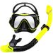 New big frame diving mirror breathing tube set men's and women's waterproof and anti-fog silicone mirror floating diving mask_desvips.com