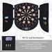 Electronic Dart Board With Cabinet Doors – 26 Games & 185 Variations English Voice Prompts LED Display 6 Darts Supports Up To 8 Players_desvips.com