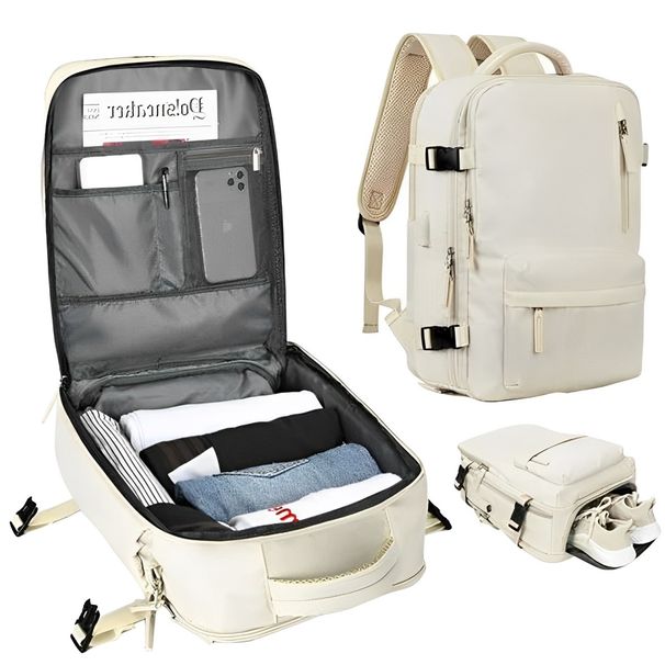 Customizable Travel Laptop Backpack, Business Anti Theft Durable Carry On Backpack With USB Port, Water Resistant_desvips.com