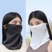 Summer Sun Ice Silk Face Mask And Protector, Integrated UV Protection Mask, Neck Scarf, Protective Headscarf For Cycling_desvips.com