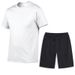 Fashion Summer Men And Women Cotton + Shorts Short Sleeve T-Shirt Casual Sports Set_desvips.com