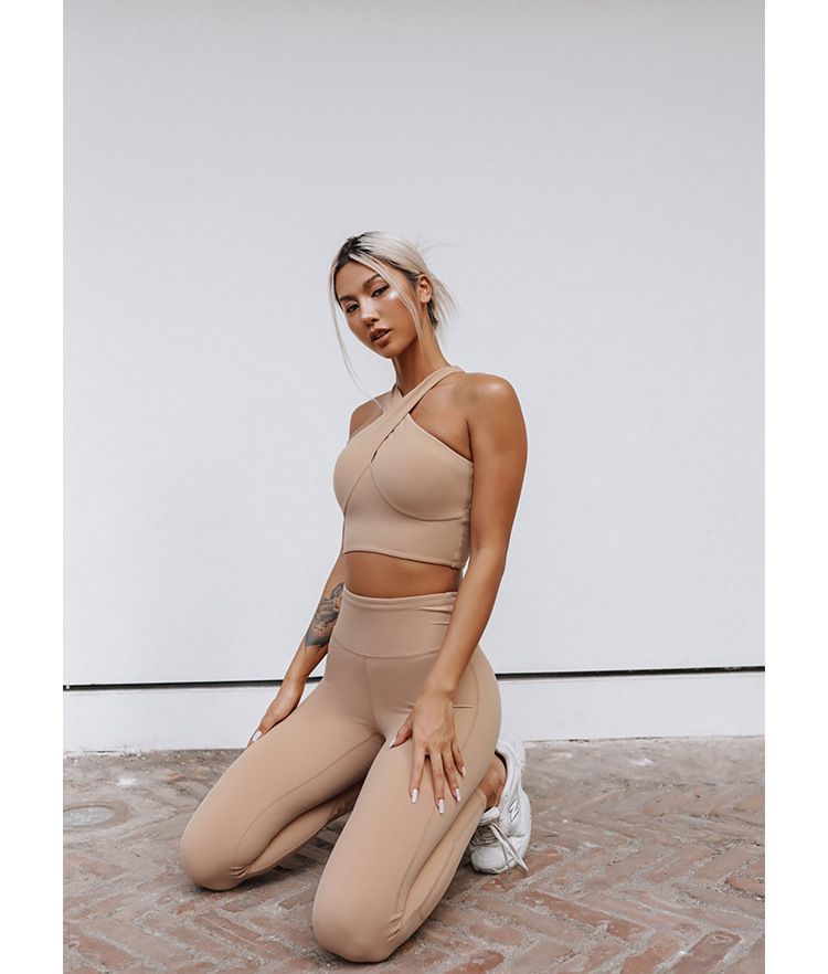 Alo Backless Sports Gathering, Running Fitness Bra, Shock-absorbing And Wearing Yoga Vest_desvips.com