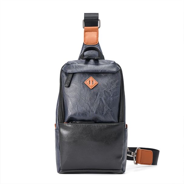 Chest Men Trendy Sports Boy Crossbody Outdoor Casual Leather Backpack Korean Style Fashion Men's Bag_desvips.com