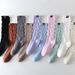 001 Tube For Women Indoor Dance Pilates Non-Slip Yoga Internet Celebrity Style Outdoor Wear Stacked Melad Long Socks_desvips.com