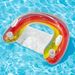 Glitter Rainbow Inflatable Seat For Adults - Thickened Floating Lounger With Backrest For Pool Lake & Beach (Heavy-Duty PVC Non-Slip Design)_desvips.com