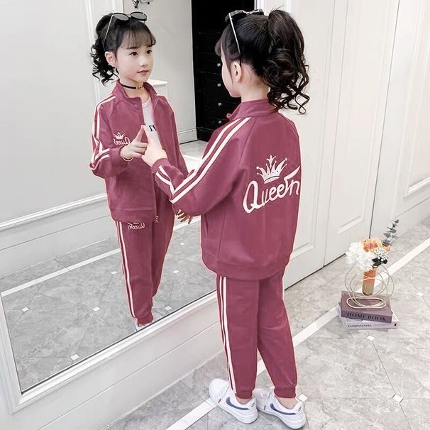 Girls' And Autumn Sports Suit 2025 New Korean Style Big Kids Little Girls Children's Spring Fashion Trendy Outfit_desvips.com