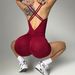 European And American Cross-Border Hollow Sexy Backless One-Piece Outdoor Sports Fitness Quick-Dry Butt-Lifting Tight_desvips.com