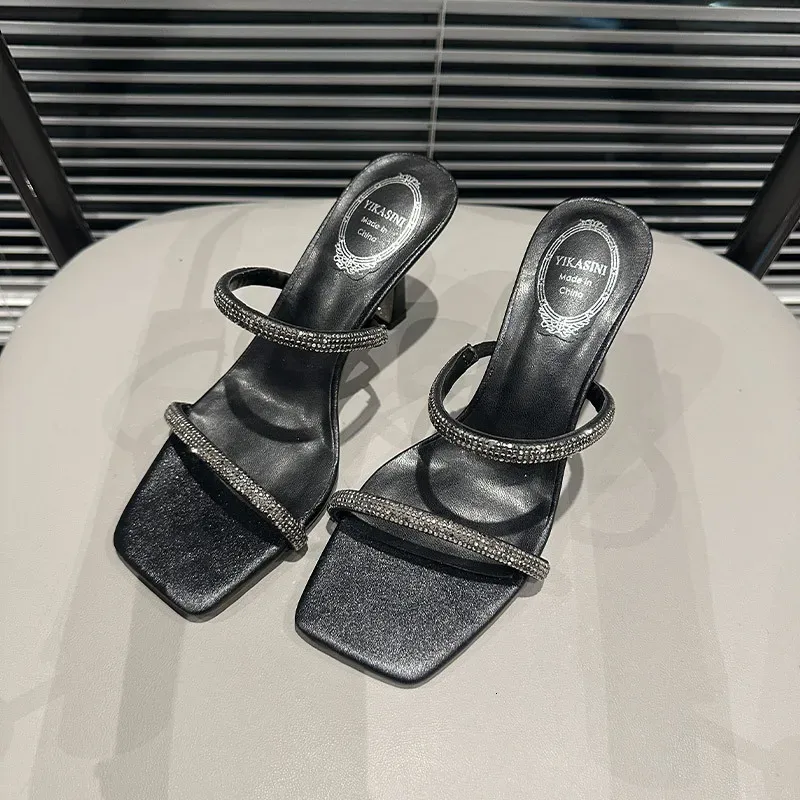 Xinhao Shoe Factory 2024 Spring Summer New RC Rhinestone Open Toe High Heel Outdoor Sandals Counter Same Style Simple_desvips.com