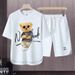 summer luxury set men's short sved set fi fashion casual shorts sportswe en's tshirt+shorts two piece set_desvips.com