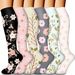 Sports Socks Women's Floral Print Compression Socks Elastic Knee High Sports Calf Socks New_desvips.com
