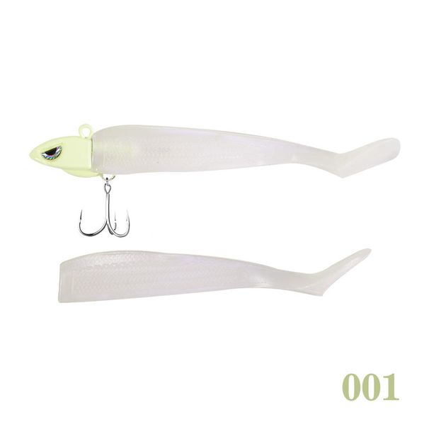 Hunthouse Glow Soft Minnow Fishing Lure 120mm Soft Silicone Bait Sinking Spinning Wobbler For Seabass Pike Saltwater Tackle_desvips.com