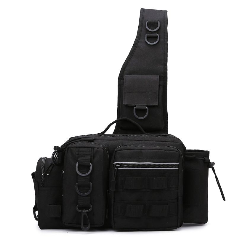 Multifunctional Fishing Rod Bag Large Capacity Outdoor Fishing Backpack Tactical Camouflage Crossbody Bag_desvips.com