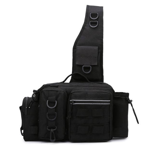 Multifunctional Fishing Rod Bag Large Capacity Outdoor Fishing Backpack Tactical Camouflage Crossbody Bag_desvips.com