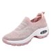 Spring And Autumn Women's Sneakers Sports Ladies Travel Hiking Casual Height Increasing Air Cushion Outdoor Sock Shoes_desvips.com