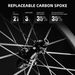 ROCKBROS T700 Wheelset Bicycle Rims 55mm Carbon Fiber Wheels Aluminum Road Bike_desvips.com