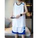Summer Ice Silk Sleeveless Vest Sports Suit For Men, Outfit, Fashionable Casual Fitness Two-piece Basketball Set_desvips.com