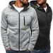 Men's Clothing Spring New Men's Sports Leisure Jacquard Sweater Fleece Cardigan Hooded Jacket_desvips.com
