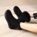 Suede Snow Boots Women's Winter 2025 New Flat-bottomed Versatile Non-slip Cotton Shoes Women's Boots Piled Thickened Warm Short Boots_desvips.com