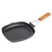 Foldable Cast Iron Grill Pan - Portable Outdoor BBQ Skillet With Wooden Handle Deep & Double Spout For Steak & Camping_desvips.com
