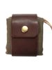 Folded Cowhide Ing Canvas Outdoor Portable Cosmetics Bag_desvips.com