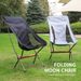 Outdoor Camping Outdoor Folding Chair Camping Beach Barbecue Portable Moon Chair Self Driving Leisure Fishing Aluminum Alloy Chair_desvips.com