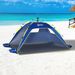 Carpa De Playa Pop-up Para 1-2 Personas Con 2 Accesos Y 2 Ventanas Y Bolsa De Transporte 220x173x120 Cm Azul Oscuro_desvips.com