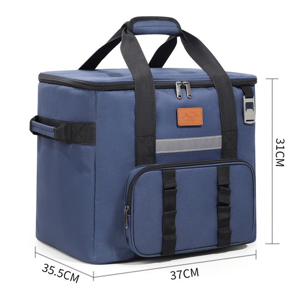 Large Capacity Insulated Cooler Bag Portable Waterproof Picnic Tote For Camping Outdoor Leakproof Thermal Lunch Box Carrier With Adjustable Strap_desvips.com