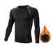 Autumn Winter Fleece-Lined Sportswear Set For Men Outdoor Skiing Running Quick-Dry Tight Fitness Base Layer Thermal_desvips.com